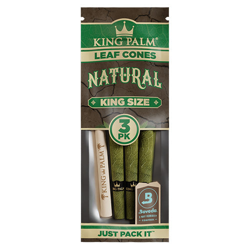KING PALM Cones Palm Leaf King Size 3-pack Natural