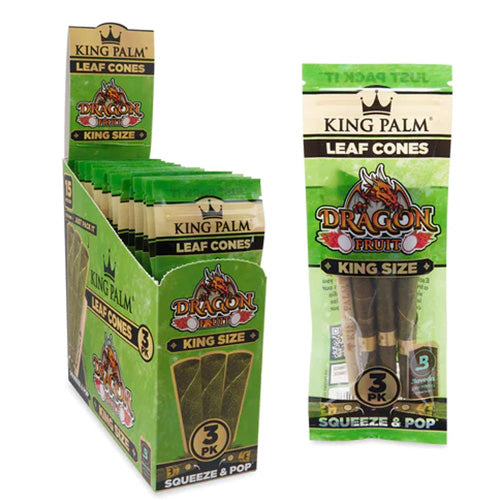 KING PALM Cones Palm Leaf King Size 3-pack Dragon Fruit