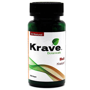 KRAVE Tablets & Caplets Kratom 75ct Bali