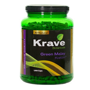 KRAVE Tablets & Caplets Kratom 1000ct Green Malay
