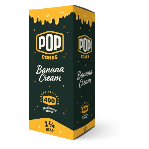 POP CONES Cones Unbleached 11/4 Size Banana Cream