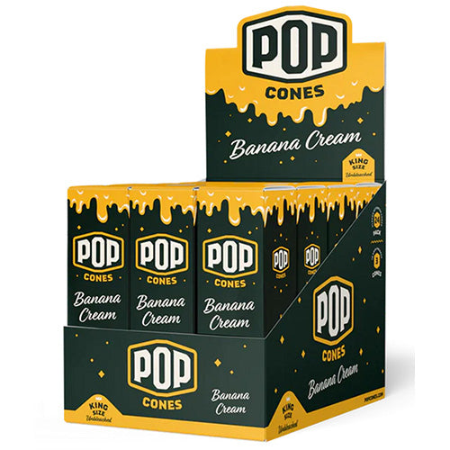 POP CONES Cones Unbleached King Size 3-pack Banana Cream