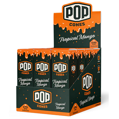 POP CONES Cones Unbleached King Size 3-pack Tropical Mango