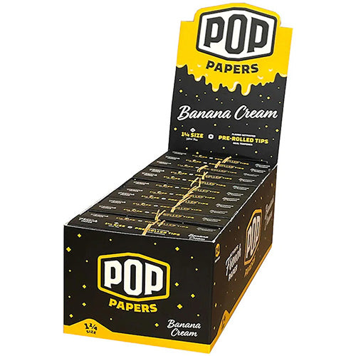 POP PAPERS Papers Unbleached Papers + Tips 11/4 Size Banana Cream