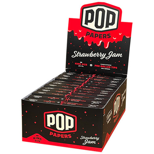 POP PAPERS Papers Unbleached Papers + Tips King Size Strawberry Jam
