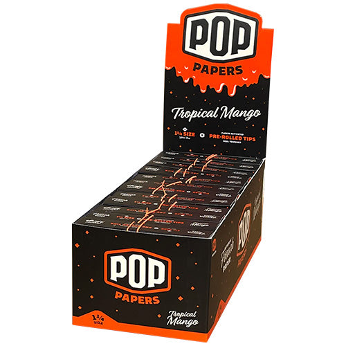 POP PAPERS Papers Unbleached Papers + Tips 11/4 Size Tropical Mango