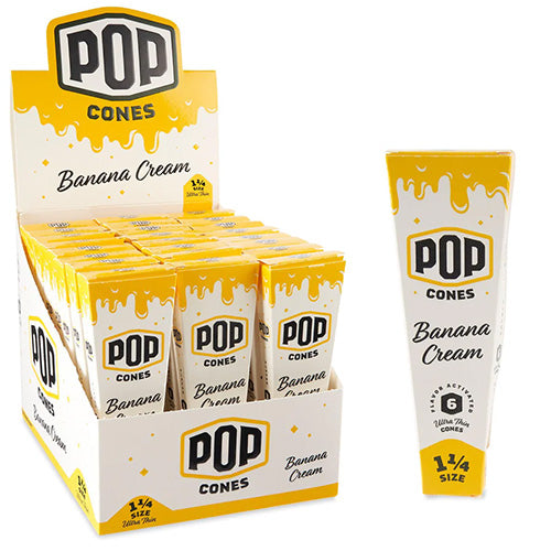 POP CONES Cones Ultra Thin 11/4 Size 6-pack Banana Cream