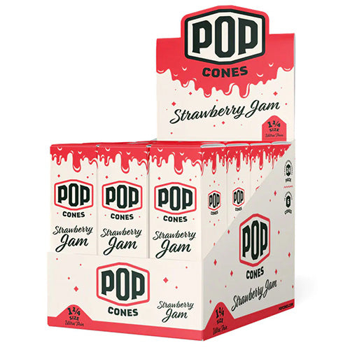 POP CONES Cones Ultra Thin 11/4 Size 6-pack Strawberry Jam