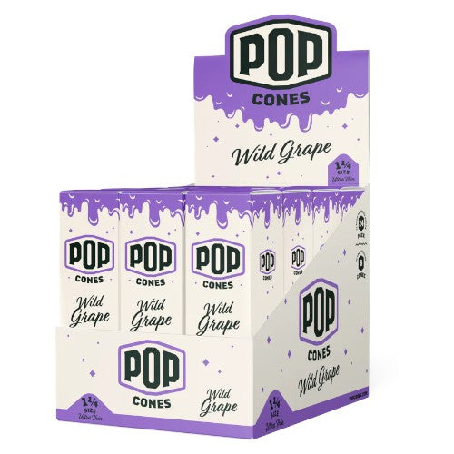 POP CONES Cones Ultra Thin 11/4 Size 6-pack Wild Grape
