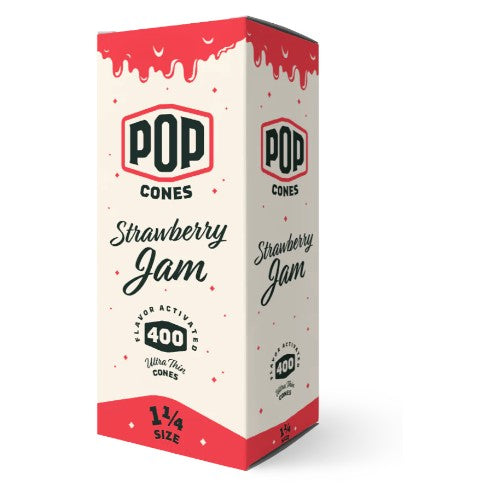 POP CONES Cones Ultra Thin 11/4 Size Strawberry Jam