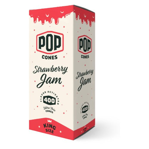 POP CONES Cones Ultra Thin King Size Strawberry Jam