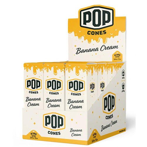 POP CONES Cones Ultra Thin King Size 3-pack Banana Cream
