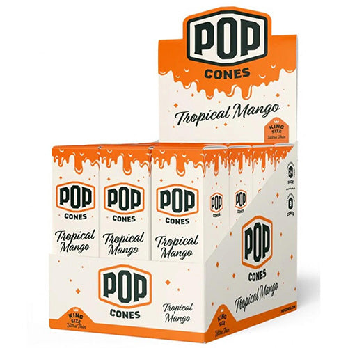 POP CONES Cones Ultra Thin King Size 3-pack Tropical Mango