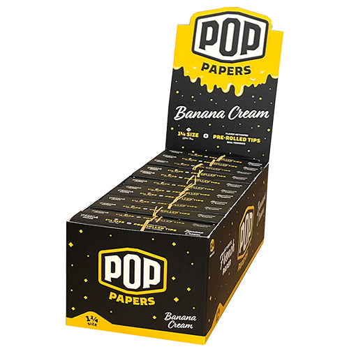 POP PAPERS Papers Ultra Thin Papers + Tips 11/4 Size Banana Cream