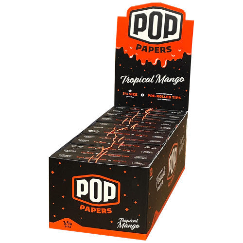POP PAPERS Papers Ultra Thin Papers + Tips 11/4 Size Tropical Mango
