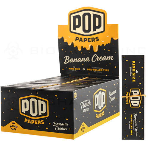 POP PAPERS Papers Ultra Thin Papers + Tips King Size Banana Cream