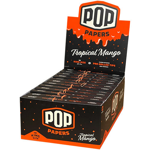 POP PAPERS Papers Ultra Thin Papers + Tips King Size Tropical Mango