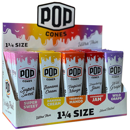 POP CONES Cones Ultra Thin 11/4 Size 6-pack Assorted
