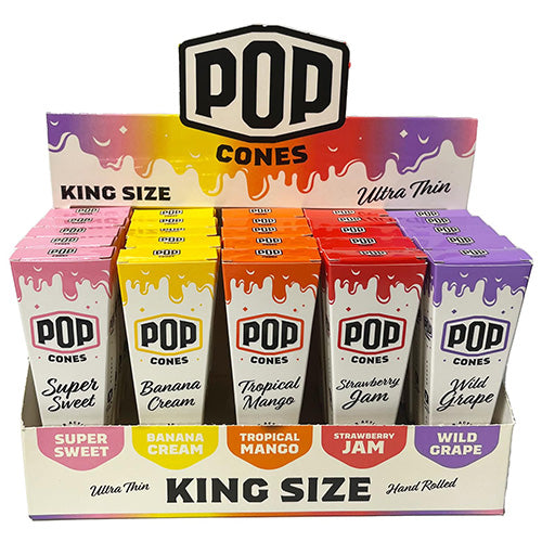 POP CONES Cones Ultra Thin King Size 3-pack Assorted