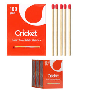 Cricket Matches Handy Pack Safety Matches - 2,75" / 100 pcs per pack