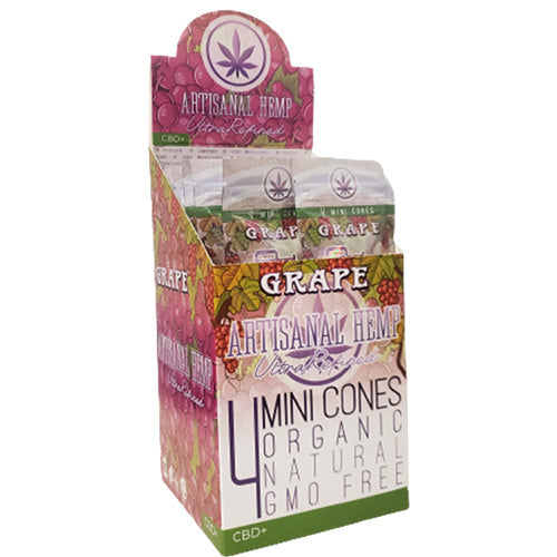 Artisanal Hemp Cones Mini Size 4-pack Grape