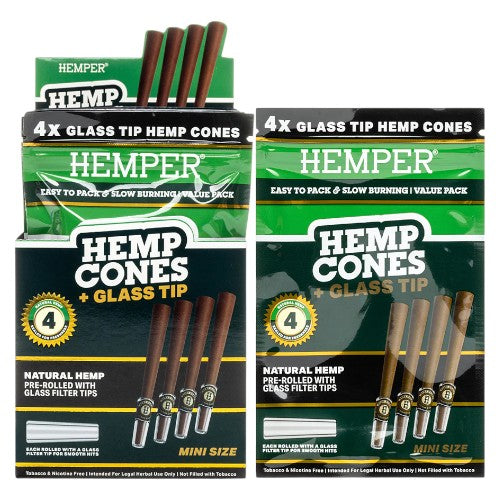 Hemper Cones Mini Size 4-pack Hemp Paper