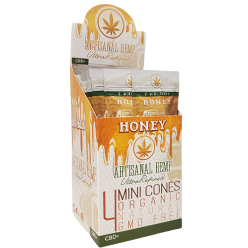 Artisanal Hemp Cones Mini Size 4-pack Honey