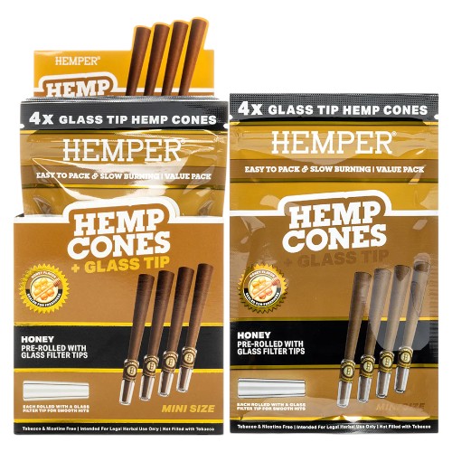 Hemper Cones Mini Size 4-pack Honey