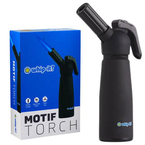 Whip-It Lighter Torch Motif 7.5" Black