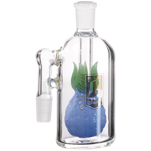 6B Glass Ash Catcher 8443 14mm 90 Degree Blue
