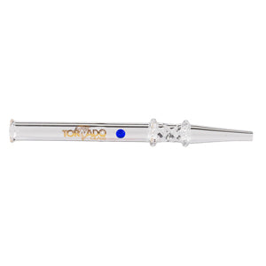 Tornado Glass Nectar Collector Ball - Honey Straw 6" Blue