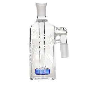 Ash Catcher Perk with Sand Blasted Design 14mm 5" 90 Degree Blue