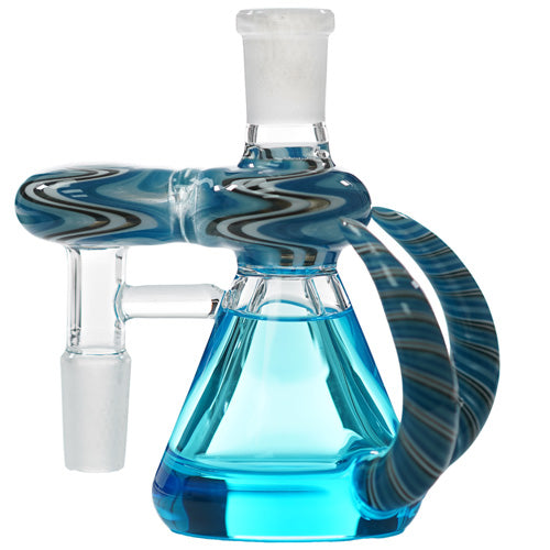 Ash Catcher With Liquid 8791 14mm 4" 45 Degree Blue