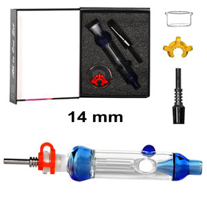 Nectar Collector With Metal Tip & Plastic Clip 2272a 14mm 5.5" Blue