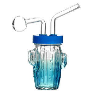 O.B. Water Pipe Cactus 2103a 7.5" Blue