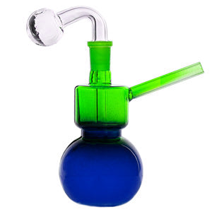 O.B. Water Pipe Globe 2136a 6.5" Blue/Green