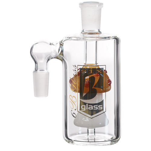 6B Glass Ash Catcher 8441 14mm 90 Degree Brown