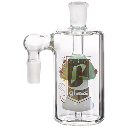 6B Glass Ash Catcher 8441 14mm 90 Degree Green