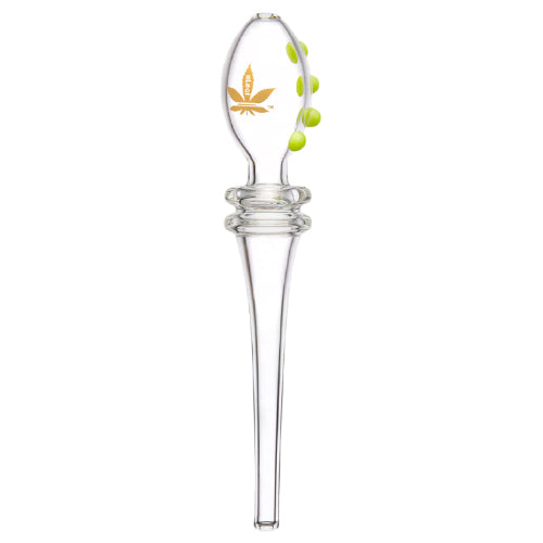 aLeaf Nectar Collector Straw Quad 4 Dot Dab 6" Green