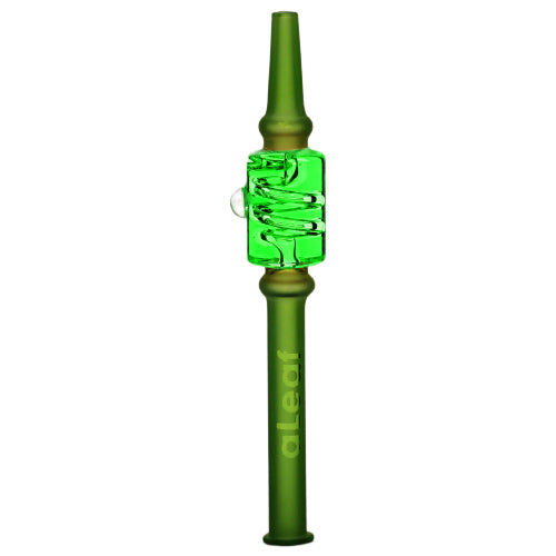 aLeaf Nectar Collector Freezable Liquid Honey Straws with Swirl Perc 7160 6" Green