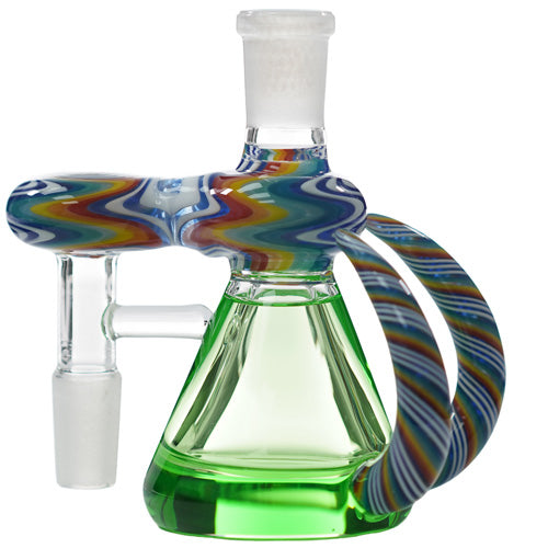 Ash Catcher With Liquid 8791 14mm 4" 90 Degree Green