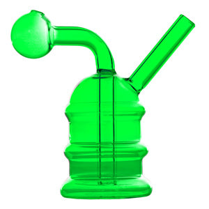 O.B. Water Pipe 3 Rings 2109a 4.0" Green