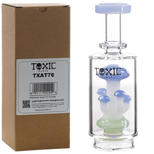 Toxic Nectar Collector Mushroom Puffco Glass Attachment Jade Blue