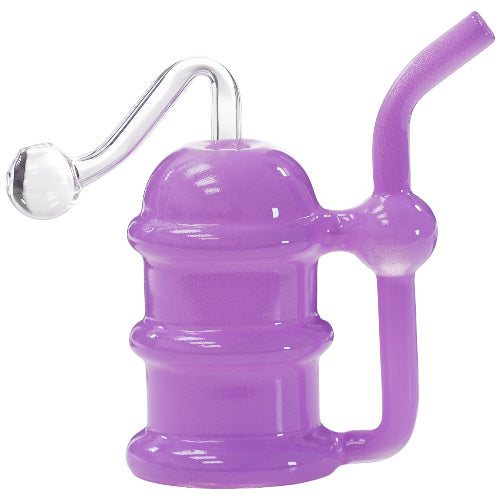 O.B. Water Pipe 3Ring 2149a 5.0" Milky Purple