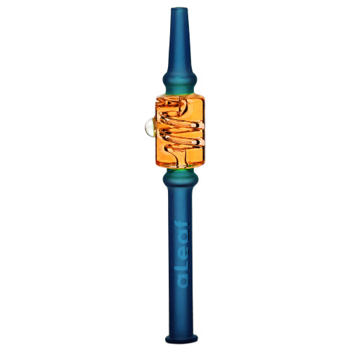 aLeaf Nectar Collector Freezable Liquid Honey Straws with Swirl Perc 7160 6" Orange