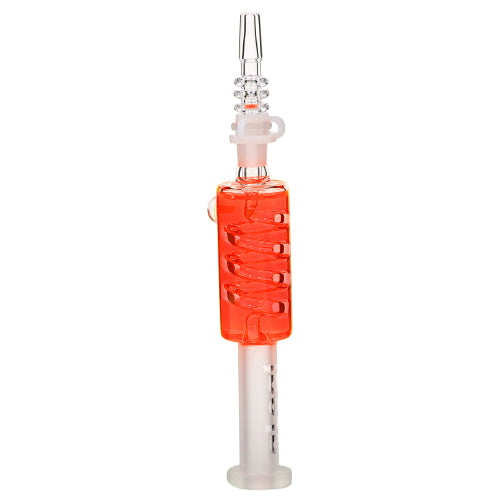 aLeaf Nectar Collector Freezable Liquid Honey Straws with Swirl Perc 7161 7" Orange