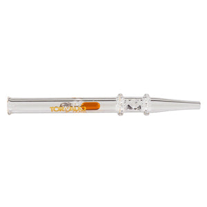 Tornado Glass Nectar Collector Pill - Honey Straw 6" Orange
