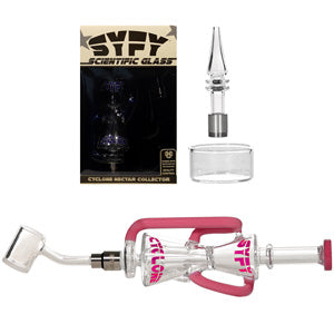 SYFY Nectar Collector Cyclone All In One With Glass Tip 11" Pink