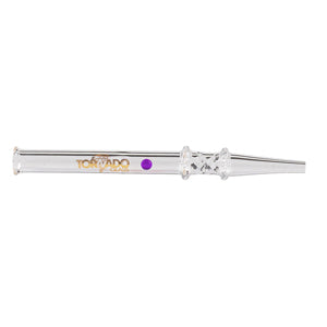 Tornado Glass Nectar Collector Ball - Honey Straw 6" Purple