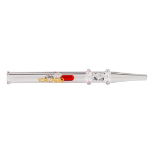 Tornado Glass Nectar Collector Pill - Honey Straw 6" Red